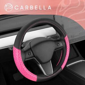 Funda De Volante Color Rosa/negro Para Autos Y Camionetas