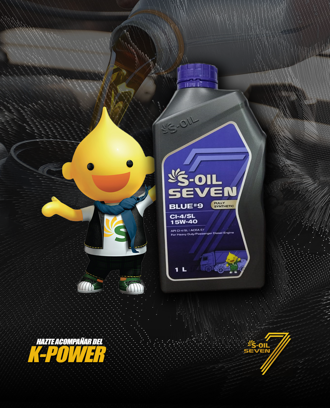 Aceite S Oil 7 15W40 FULL Sintético Ci4/SL