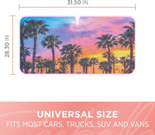 Sunset palm trees sunshade