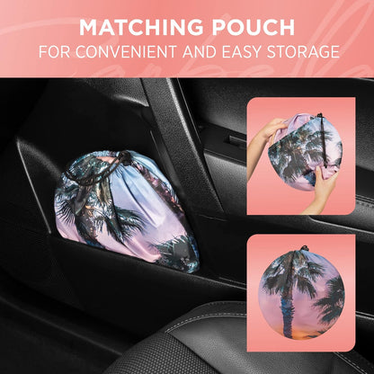 Sunset palm trees sunshade