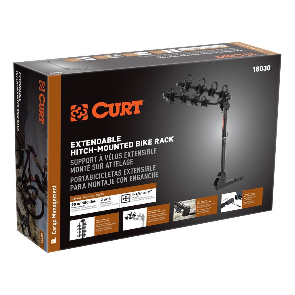 Soporte extendible para bicicletas  - (2 O 4 Bicicletas, Vástago de 1-1 / 4 "O 2")