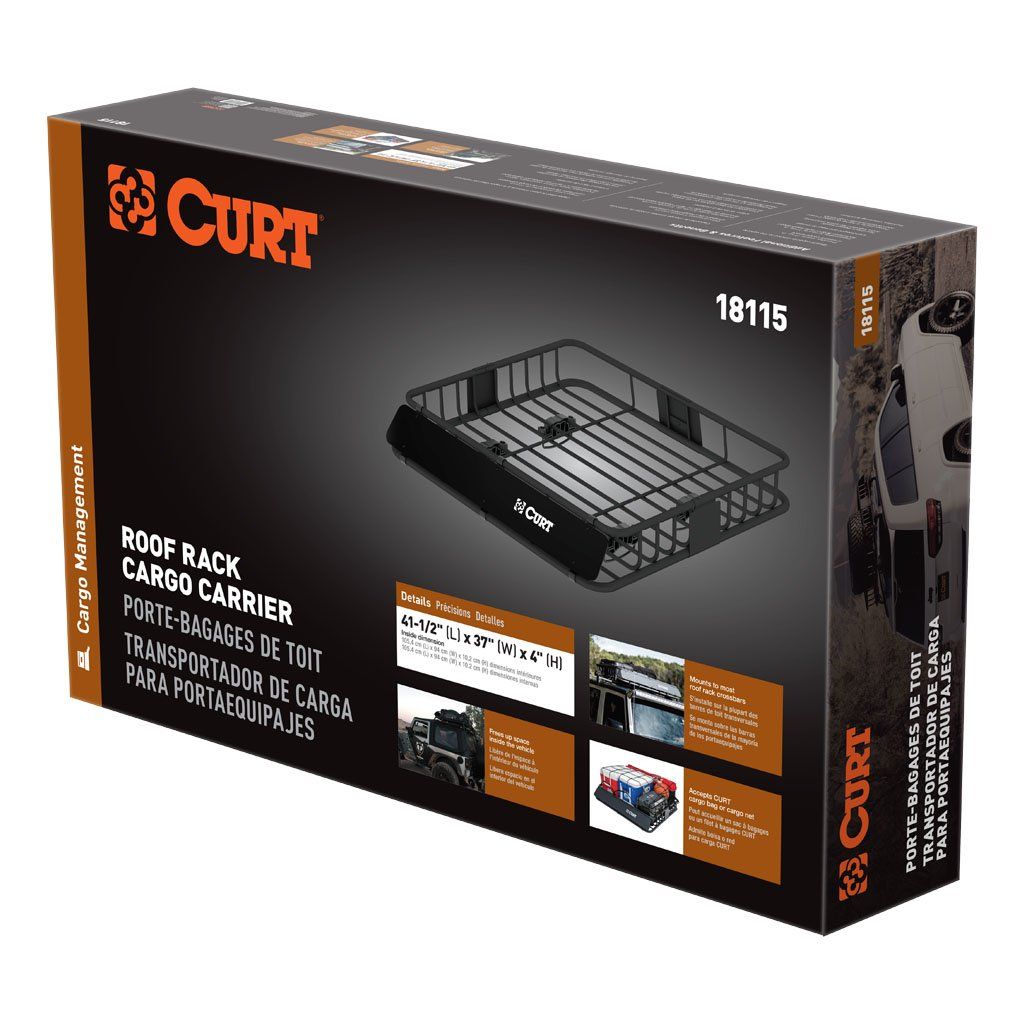 PORTADOR DE CARGA PARA RACK DE TECHO DE ACERO NEGRO DE 42 "X 37"