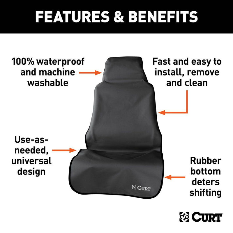 Protector de asiento 58 "X 23" cubierta de asiento negro impermeable