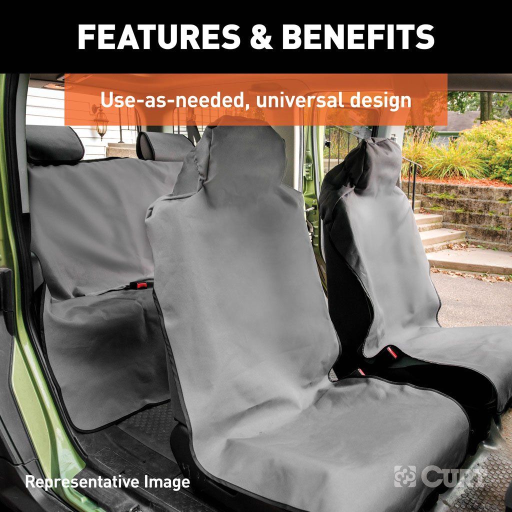 Protector de asiento 58 "X 23" cubierta de asiento negro impermeable