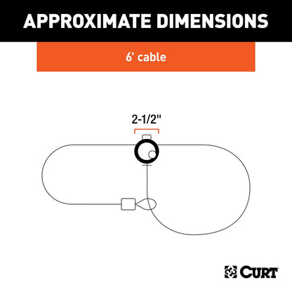 Candado de cable multiuso (Cable de 6 'X 3/8 ", para Biciletas