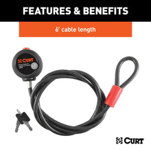 Candado de cable multiuso (Cable de 6 'X 3/8 ", para Biciletas